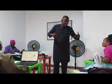 Associate Prof. Olaniyan Olugbemi Teaching OICNM students Anatomy and Physiology